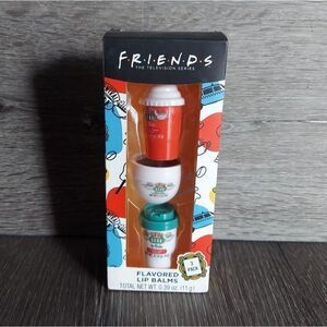 FRIENDS Flavored Lip Balm Gift Set Strawberry Frappe Black Coffee Vanilla Latte